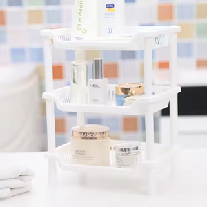 عينة مجانية شعبية رف تخزين 3 طبقات منظم زاوية بلاستيكية زاوية الحمام للتخزين - Product Image 6