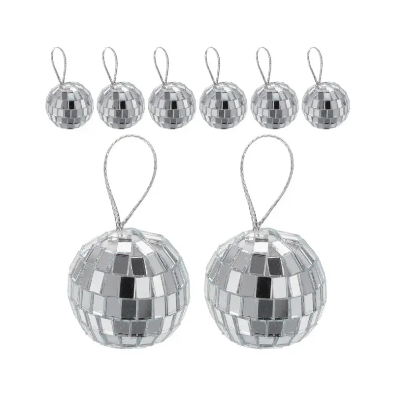 Big Mirror Disco Ball Stage Light sfera di vetro rotante decorazioni per feste grandi KTV Bar DJ Lighting Reflection sfera a specchio colorata