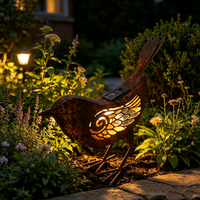 Ornement solaire artisanal de qualité supérieure en fer forgé antique en forme de coq pour la décoration de cour, de ferme ou de jardin vintage