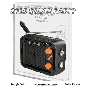 Nouvelle <span class=keywords><strong>radio</strong></span> portable 5000mAh 5V AM/FM, <span class=keywords><strong>radio</strong></span> <span class=keywords><strong>internet</strong></span>, haut-parleur, fréquence DAB, banque de charge d'urgence pour l'extérieur, alimentée par énergie solaire - Product Image 2