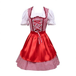 ODM Wholesale Bavarian <b>Oktoberfest</b> High Quality Adult Women's Sweet Heart Dirndl <b>Dress</b> Apron Halloween TV/Movie Costumes - Product Image 1