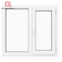 Fenêtre à battant moderne en PVC durable avec garantie d'un an, isolation phonique 25-35 dB pour chambre, salon, villa et usage extérieur