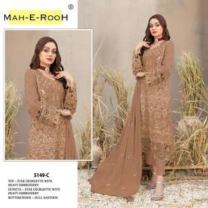 ชุดสูทปากีสถานที่ได้รับความนิยมพร้อมชุดปักลายลำดับ3มม. ชุดทำงานและงานคาทลีชุดสำหรับงานแต่งงานและงานปาร์ตี้ - Product Image 3