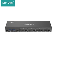 Commutateur KVM 4 ports DisplayPort (DP) USB 3.0 8K HD 4-en-1 avec double moniteur