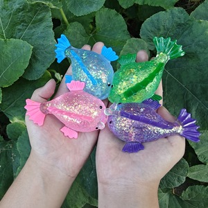 2026 New Trending Maltose Lanternfish <b>Squeeze</b> Toy Glitter Animal Stress Relief Toy <b>Squeeze</b> Classic Squishy <b>Ball</b> Slow Rising - Product Image 4