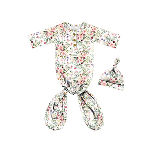 Yiwu Yiyuan indumento floreale bambino annodato abito di bambù con fiammifero nodo beanie viaggio bambino dormiente vestito sacco a pelo per il nuovo bambino - Product Image 3