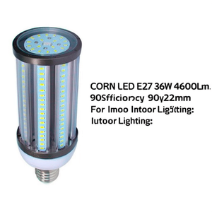 Lampadina LED CORN E27 36W 4600Lm 90x233mm ad alta efficienza per illuminazione interna ed esterna - Product Image 2