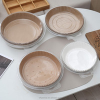 Papier sulfurisé double face en pâte de bois vierge non blanchie, enduit de silicone, résistant à la graisse, pour friteuse à air et four, résistant à la chaleur jusqu'à 230°C