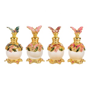 Flacons de parfum papillon brevetés en alliage métallique européen de 15 ml, flacons d'huile essentielle antique en verre, flacon d'attar, sortie d'usine # 70255S - Product Image 6