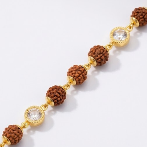 22K Gold Traditional Rudraksha <b>Beads</b> <b>Necklace</b> for Women Ethnic Temple Jewelry Designer Long Chain Party Wear Gift - Product Image 2