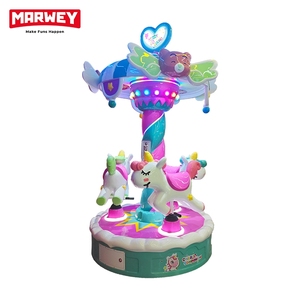 Marwey các nhà sản xuất đồng tiền hoạt động ba người bằng gỗ ngựa Kiddie đi xe máy Arcade thiết bị giải trí Kiddie Rides - Product Image 1