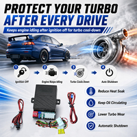 Contrôleur de refroidissement turbo réglable 12V EG-T02 avec sécurité frein de stationnement et déclenchement d'alarme, minuteur turbo
