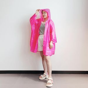 Impermeable Portátil Rosa Personalizable al por Mayor con Logotipo, Biodegradable, Fácil de Transportar, Impermeable de PLA para Senderismo, para Niños y Niñas - Product Image 5