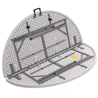 Table de banquet d'extérieur pliable et empilable W-85 avec structure métallique, étanche, prête à l'emploi, robuste, à prix abordable et économique