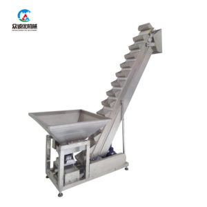 Elevador de cubo vertical de alta capacidad con tolva de elevación inclinada personalizada para alimentos con cinta transportadora - Product Image 1