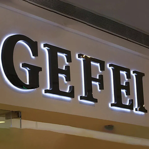 Lettres de canal LED rétroéclairées en acier inoxydable Signe intérieur extérieur Business Logo Wall Sign Font Front Wall Indoor Outdoor LED Sign - Product Image 5