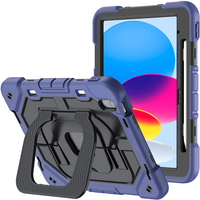 Étui en silicone antichoc multi-angles pour tablette Apple 7e, 8e, 9e génération, et housses de protection intégrale pour tablettes Apple 10e génération, Air 6/7/8