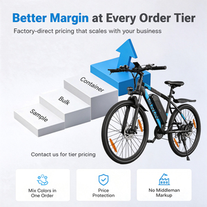 Bicicleta Eléctrica de Montaña de 27.5 Pulgadas, 250W, CE, 48V13Ah, 21 Velocidades, 55NM, Aluminio, Venta Directa de Fábrica, Distribuidor Mayorista en la UE - Product Image 2