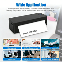 Impresora Térmica Portátil Profesional POS-A401S, Impresión de Documentos Térmica A4, Sin Necesidad de Tinta, Texto Nítido de 300 dpi, 2600 mAh