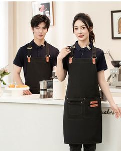 ผ้ากันเปื้อนกันน้ำแบบไม่มีแขน สไตล์เกาหลี สำหรับผู้ใหญ่  ปรับแต่งโลโก้ได้ เหมาะสำหรับงานจัดเลี้ยง ร้านกาแฟ เบเกอรี่ ร้านขายกาแฟ ชานม ซูเปอร์มาร์เก็ต - Product Image 6