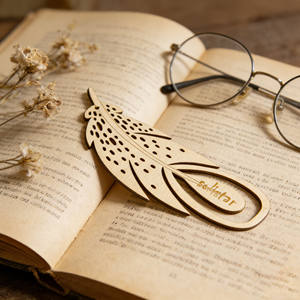 Marcapáginas de Madera Personalizados al por Mayor en Varios Estilos, Regalos Perfectos para Amantes de los Libros, Marcapáginas de Madera Cortados y Grabados con Láser - Product Image 5