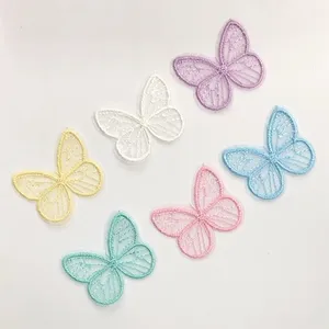ZSY Handmade lace Beautiful Organza Butterfly Embroidery Patch For Bag Dress Hats clothes DIY patches