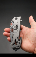Couteau de poche de camping de qualité OEM, lame pliante en acier inoxydable ultra-affûtée, manche en aluminium