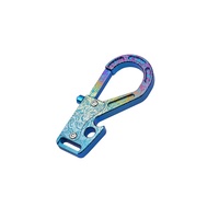 Pièces CNC OEM en alliage de titane, porte-clés coloré anodisé, mousqueton en titane, porte-clés EDC