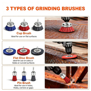 Lot de 9 brosses à disque en nylon, <span class=keywords><strong>brosse</strong></span> en nylon avec tige hexagonale de 1/4 pouce, <span class=keywords><strong>brosse</strong></span> à fil en nylon pour perceuse et tournevis sans fil pour le nettoyage - Product Image 4