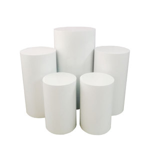Accessoires de table à dessert cylindrique blanc, lanterne ronde pour événements, présentoir d'arrière-plan pour décoration de fête d'anniversaire - Product Image 2