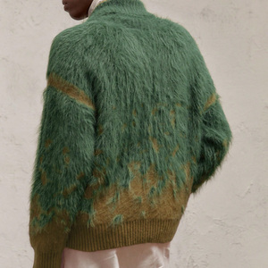 Maglione da <span class=keywords><strong>Uomo</strong></span> in Maglia a Maniche Lunghe con Colletto a Corsetto in Peluche a Pelo Lungo, Stile Retrò Business Art Cashmere, per <span class=keywords><strong>un</strong></span> Calore Avvolgente. - Product Image 3