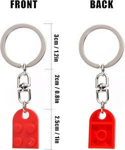 Porte-clés Cœur OEM pour Petit Ami/Petite Amie, Cœur Coloré en Briques Assorties, Cadeau Personnalisé Saint-Valentin, Vente en Gros 2026 - Product Image 2