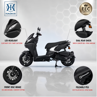 Scooter à essence 125cc Urban Adventure Euro 5 EFI Démarrage sans clé Frein à disque CBS CVT Roue de 12 pouces Commuter Urbain