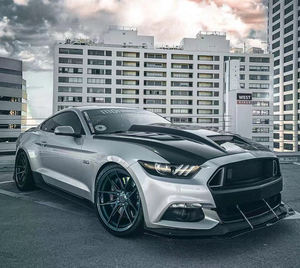Modification automobile Conversion Remise à neuf Capot en fibre de carbone pour <span class=keywords><strong>Ford</strong></span> <span class=keywords><strong>Mustang</strong></span> 2015-2022 Mise à niveau au style TF - Product Image 1