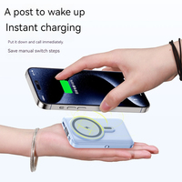 Logo personnalisé, charge rapide 22,5 W, chargeur sans fil magnétique portable 15 W, câbles intégrés, chargeur plus rapide, station d'alimentation, batterie externe 10000 mAh