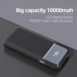 พาวเวอร์แบงค์แบบพกพา 22.5W 10000mAh ชาร์จเร็ว รองรับพอร์ต Type-C สองช่อง พร้อมหน้าจอ LED แสดงผลแบบดิจิตอล  รับทำโลโก้ตามสั่ง - Product Image 4