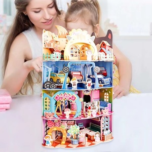 3D giấy trò chơi câu đố cho trẻ em tuổi 3 ~ 10 nhà bếp trung tâm mua sắm loạt DIY vui vẻ & đồ chơi giáo dục - Product Image 5