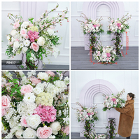 Boule de fleurs artificielles vertes inspirées de la nature, centre de table, décoration, boule de fleurs en plastique, décoration de mariage et de fête