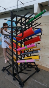 High Quality Double Sided 72 Film Rolls Mobile <strong>Vinyl</strong> Storage Rack Display <strong>Stand</strong> - Product Image 3