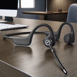 Casque d'écoute <span class=keywords><strong>sans</strong></span> fil à conduction osseuse HXKK, interphone PTT, étanche IPX-4, BT 5.1, autonomie de la batterie de 5 à 10 heures, micro flexible pour - Product Image 5