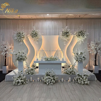 NIKA Décoration de scène de mariage moderne, arche de toile de fond carrée en PVC, support de toile de fond LED, panneau de toile de fond en acrylique