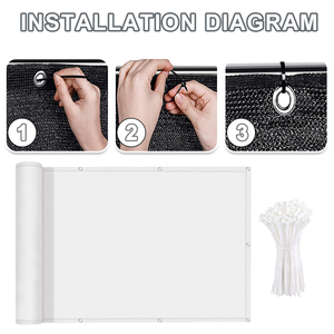 รั้วบังตา รั้วตาข่ายกันแดดกลางแจ้ง ตกแต่งระเบียง แผงรั้วตาข่ายพลาสติก ผ้าคลุมระเบียง ผ้าคลุมระเบียง - Product Image 2