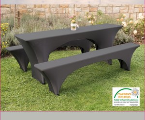 Cubierta elástica blanca para mesa de <span class=keywords><strong>cerveza</strong></span>, Juego de 3 piezas, cubierta para tienda de <span class=keywords><strong>cerveza</strong></span>, ancho de mesa de 50cm o 70cm - Product Image 5