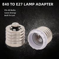 Convertisseur de support de lampe LED E40 E27 en plastique, adaptateur de douille à vis 3A, AC 220V, sûr et pratique, blanc/noir, économie d'énergie