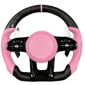 Volante de Fibra de Carbono Forjado Personalizado para <span class=keywords><strong>Mercedes</strong></span> Benz para W205 W222 W204 CLS C63 G500 G63 Edición Tiffany Blue Q50 QX50 - Product Image 2