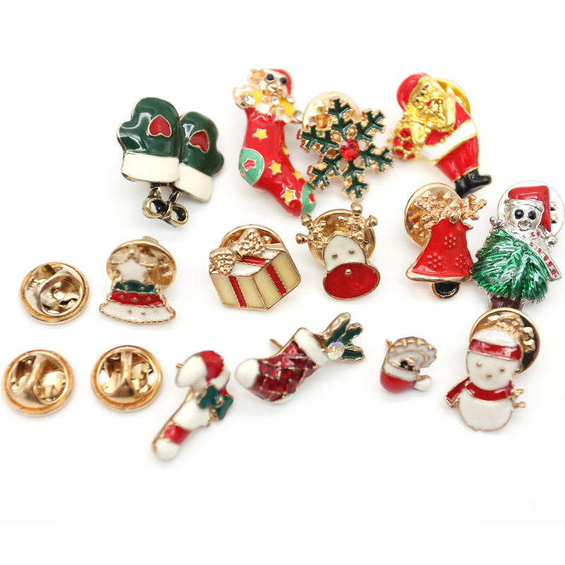 Fashion Christmas Jewelry Brooch Gift Gold