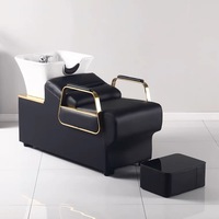 Lit de shampoing de massage thaïlandais de luxe moderne Chaise de salon de coiffure avec repose-pieds