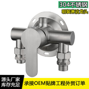 Grifo Mezclador de Ducha Hemans de Acero Inoxidable 304, Monomando Termostático con Válvula de Cerámica, Montaje Superior, Modelo 7102 - Product Image 3