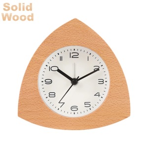 كوارتز صغيرة تناظرية حركة صامتة مصغرة خشبية مثلث طاولة إنذار على مدار الساعة - Product Image 2