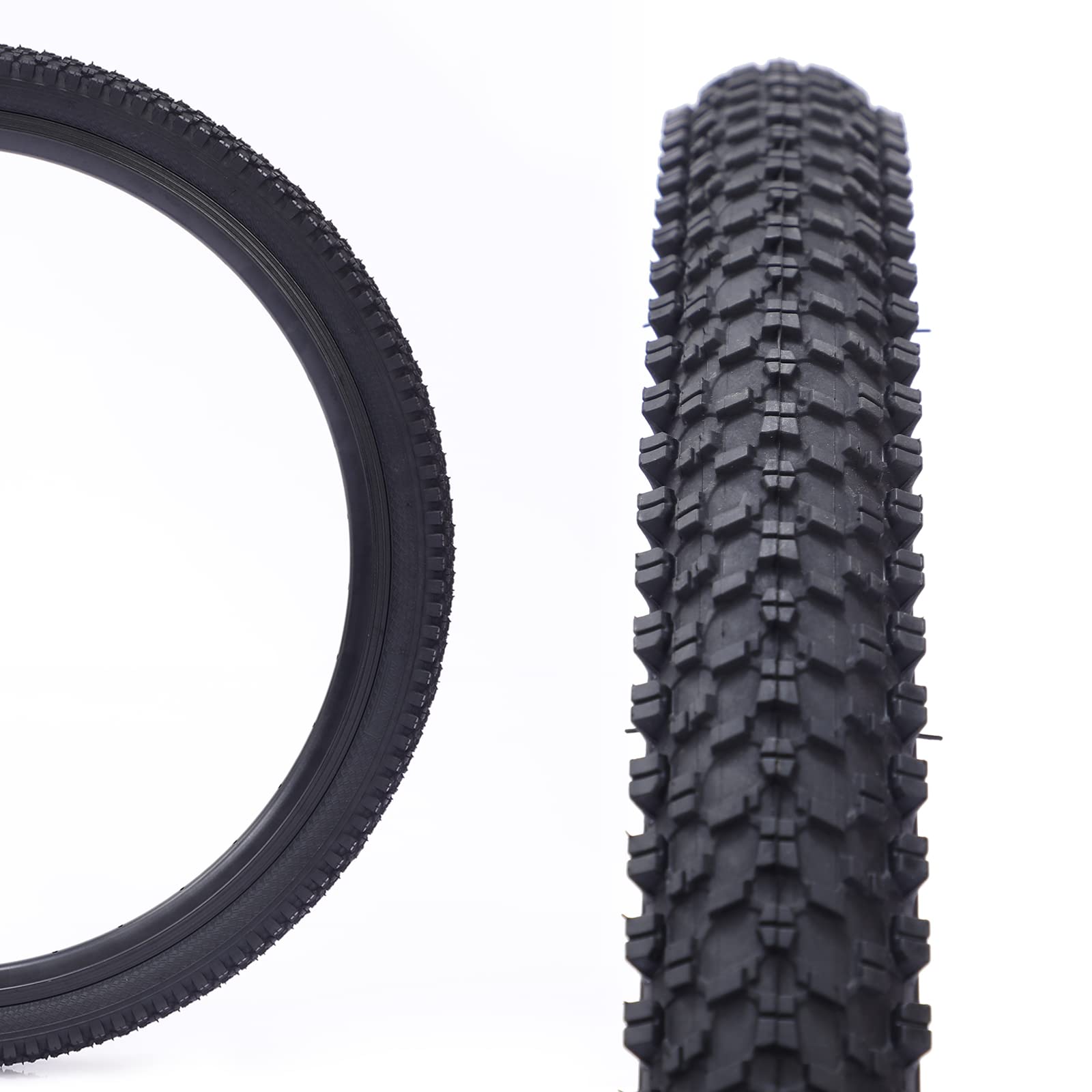 Hycline Bike Tire Set - 26/27.5 Inch MTB Tires, Tubes & Levers, 2 Pack Folding Replacement Tires